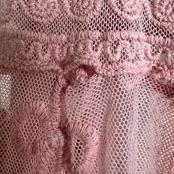 Forgotten Grace Womens Pink Lace Kimono Fairy Core Boho Festival Ethereal Small - Picture 6 of 9